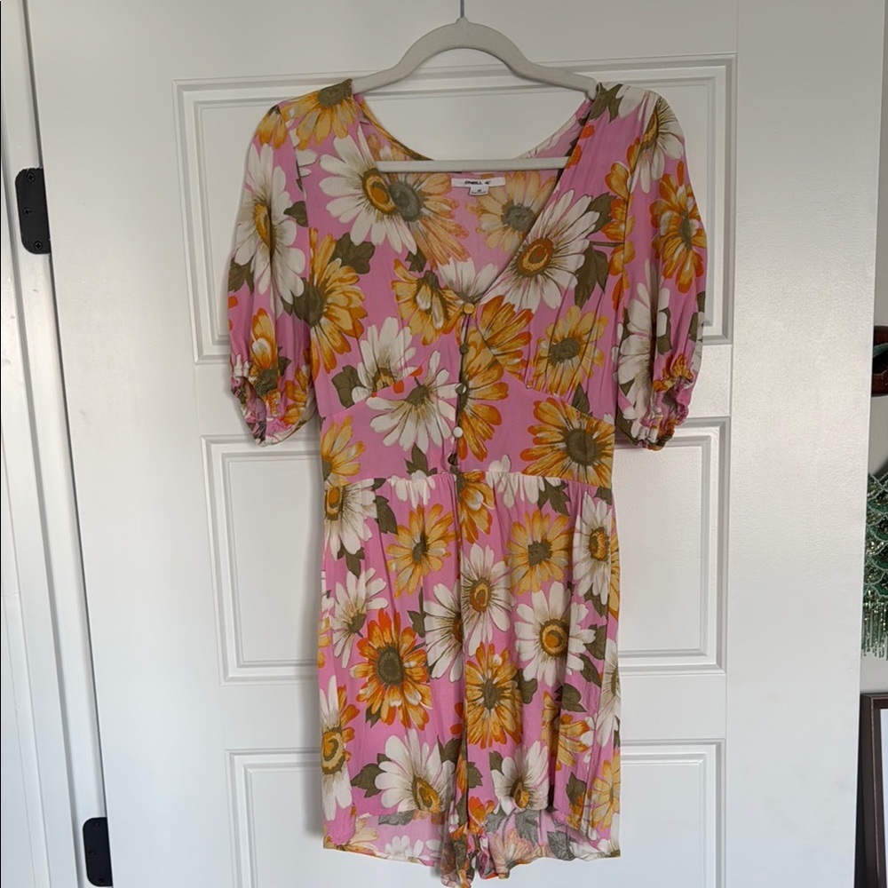 O’Neill Pink and Yellow Romper